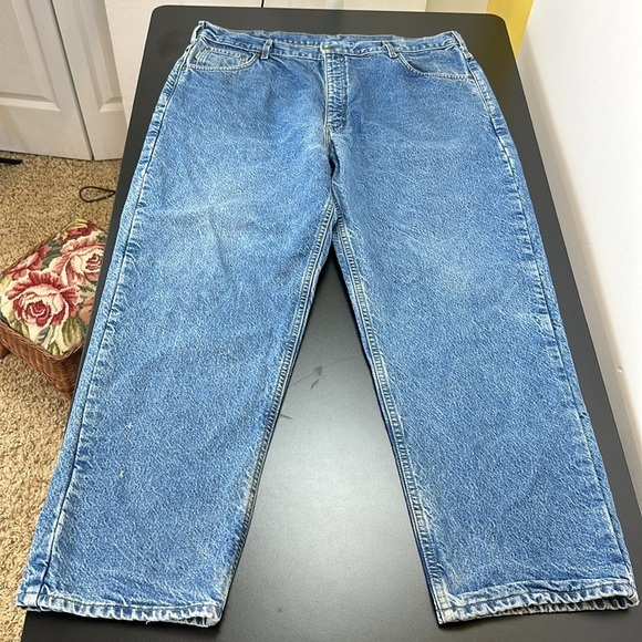 Carhartt Flannel Lined Jeans Size 42X30 Straight Leg Rugged Workwear B21 DST - Picture 16 of 16